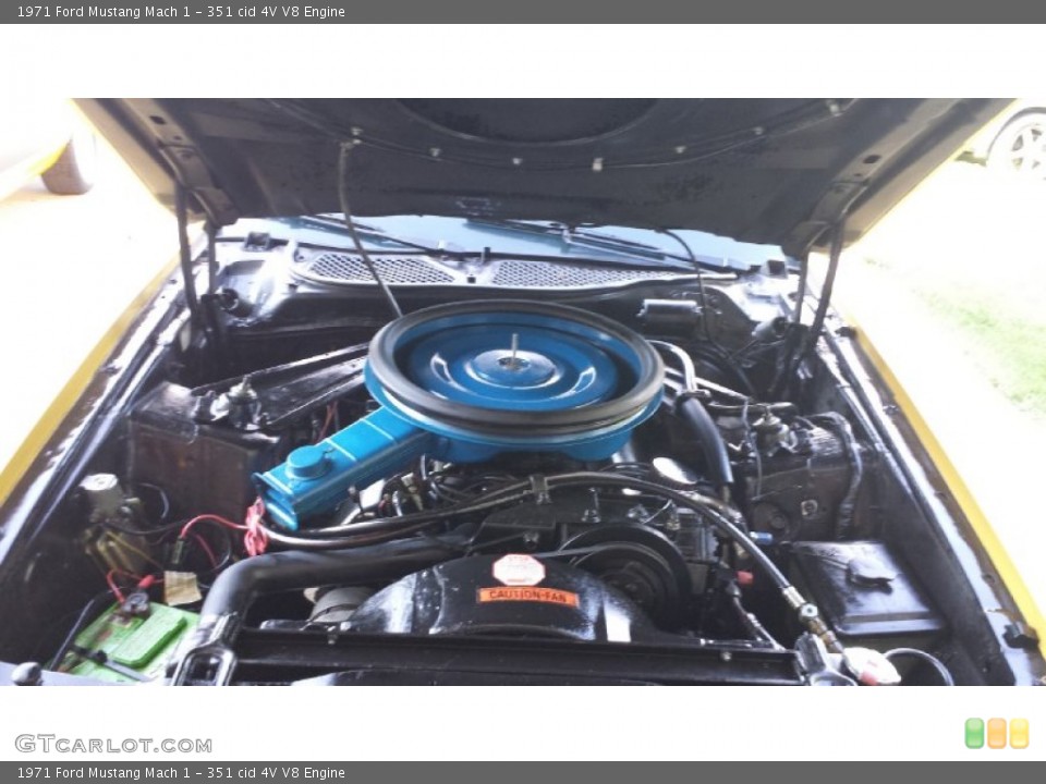 351 cid 4V V8 1971 Ford Mustang Engine
