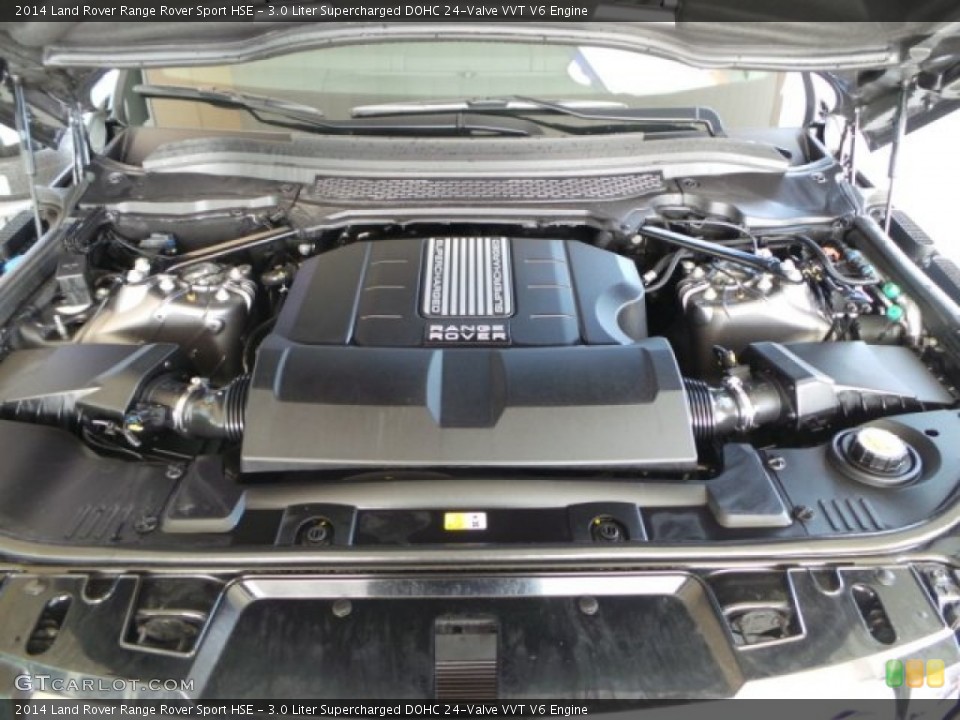 3.0 Liter Supercharged DOHC 24-Valve VVT V6 2014 Land Rover Range Rover Sport Engine