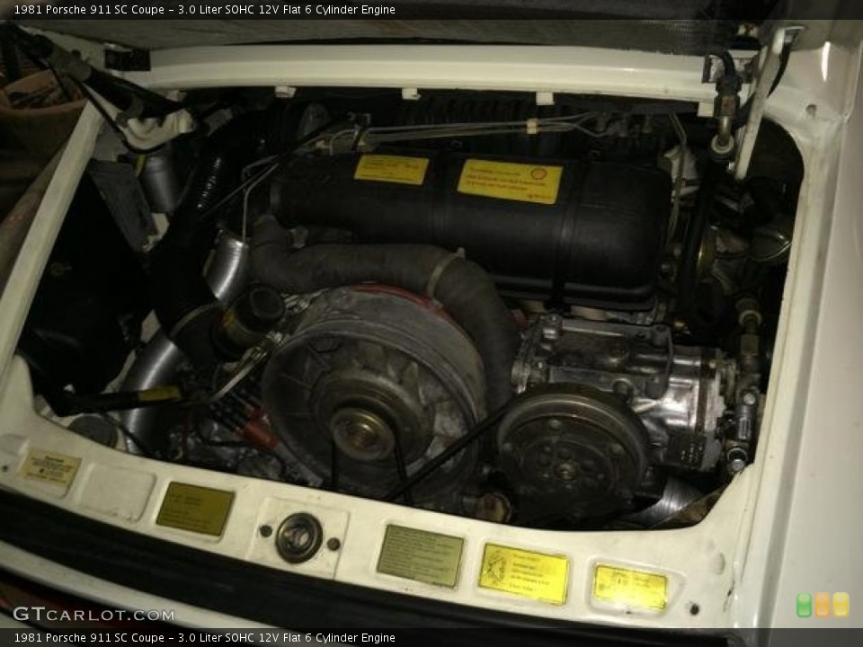 3.0 Liter SOHC 12V Flat 6 Cylinder 1981 Porsche 911 Engine
