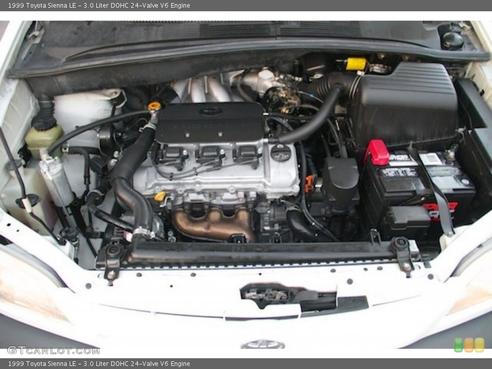 3.0 Liter DOHC 24-Valve V6 1999 Toyota Sienna Engine