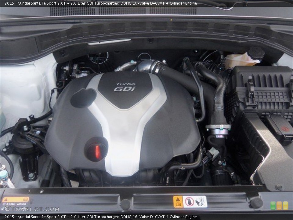 2.0 Liter GDI Turbocharged DOHC 16-Valve D-CVVT 4 Cylinder Engine for the 2015 Hyundai Santa Fe Sport #100639649
