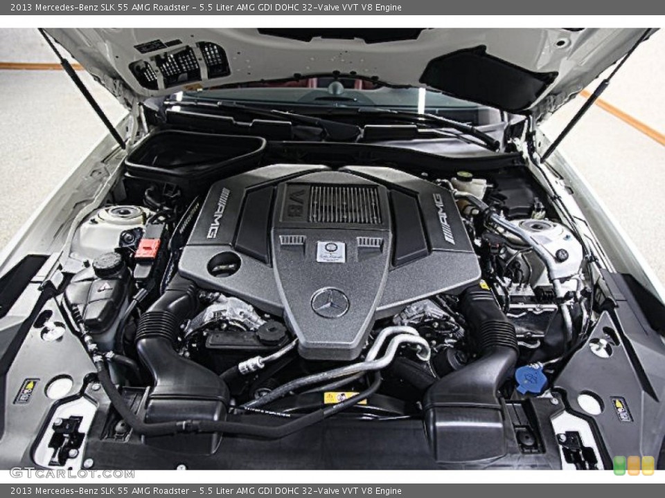 5.5 Liter AMG GDI DOHC 32-Valve VVT V8 2013 Mercedes-Benz SLK Engine