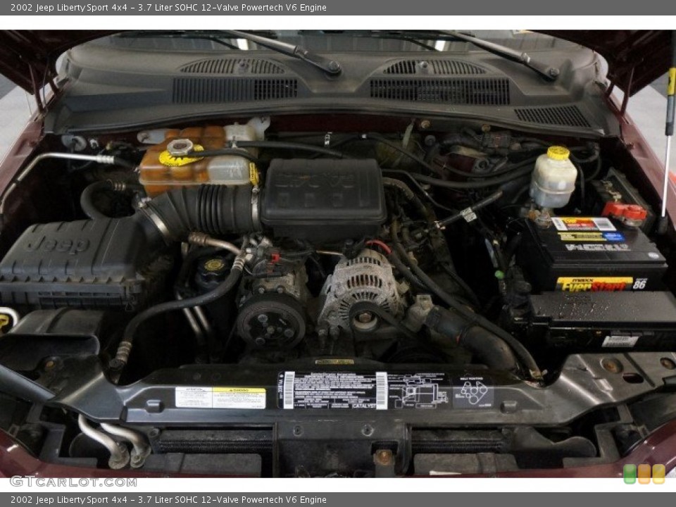 3.7 Liter SOHC 12-Valve Powertech V6 Engine for the 2002 Jeep Liberty #101086878