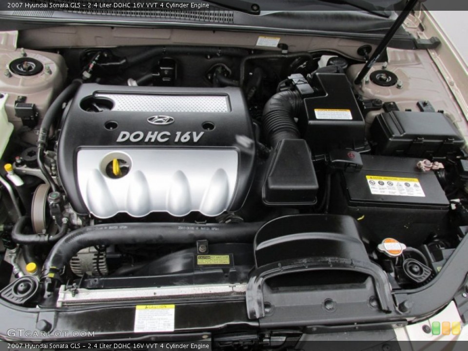 2.4 Liter DOHC 16V VVT 4 Cylinder 2007 Hyundai Sonata Engine
