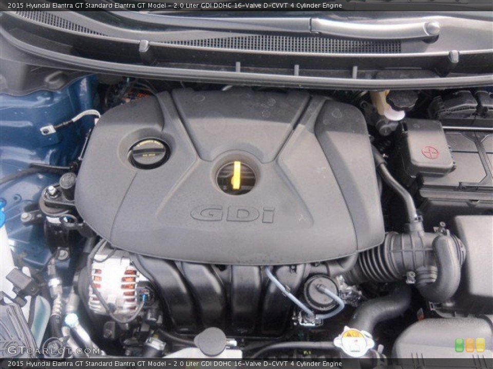 2.0 Liter GDI DOHC 16-Valve D-CVVT 4 Cylinder 2015 Hyundai Elantra GT Engine