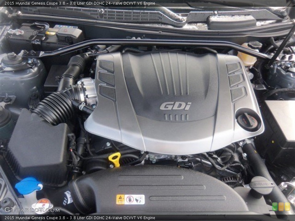 3.8 Liter GDI DOHC 24-Valve DCVVT V6 Engine for the 2015 Hyundai Genesis Coupe #101167905