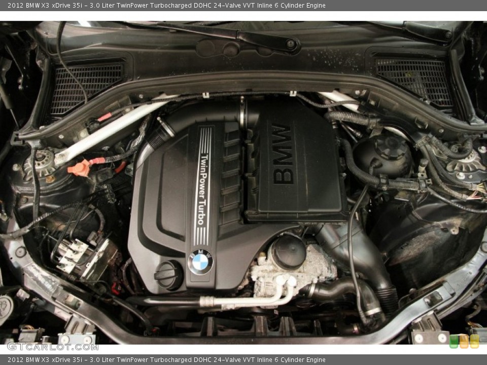 3.0 Liter TwinPower Turbocharged DOHC 24-Valve VVT Inline 6 Cylinder 2012 BMW X3 Engine