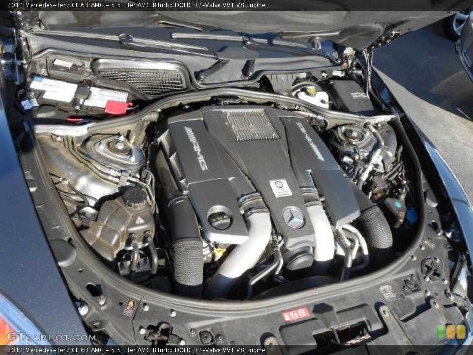 5.5 Liter AMG Biturbo DOHC 32-Valve VVT V8 Engine for the 2012 Mercedes-Benz CL #101328660