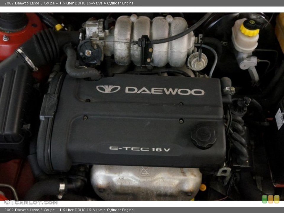 1.6 Liter DOHC 16-Valve 4 Cylinder Engine for the 2002 Daewoo Lanos #101392029