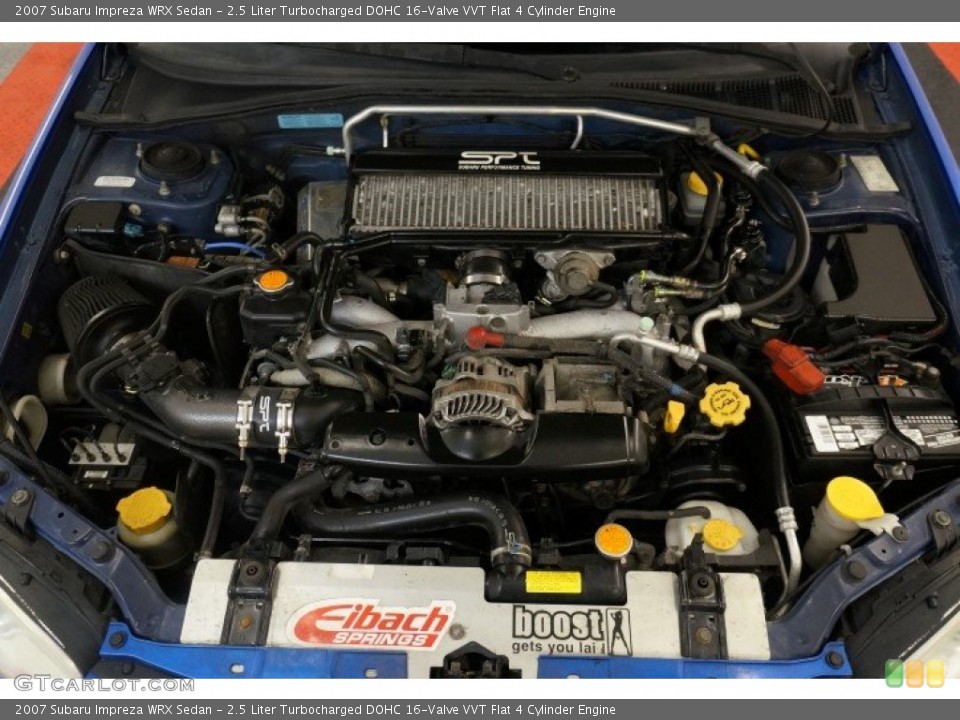 2.5 Liter Turbocharged DOHC 16-Valve VVT Flat 4 Cylinder 2007 Subaru Impreza Engine