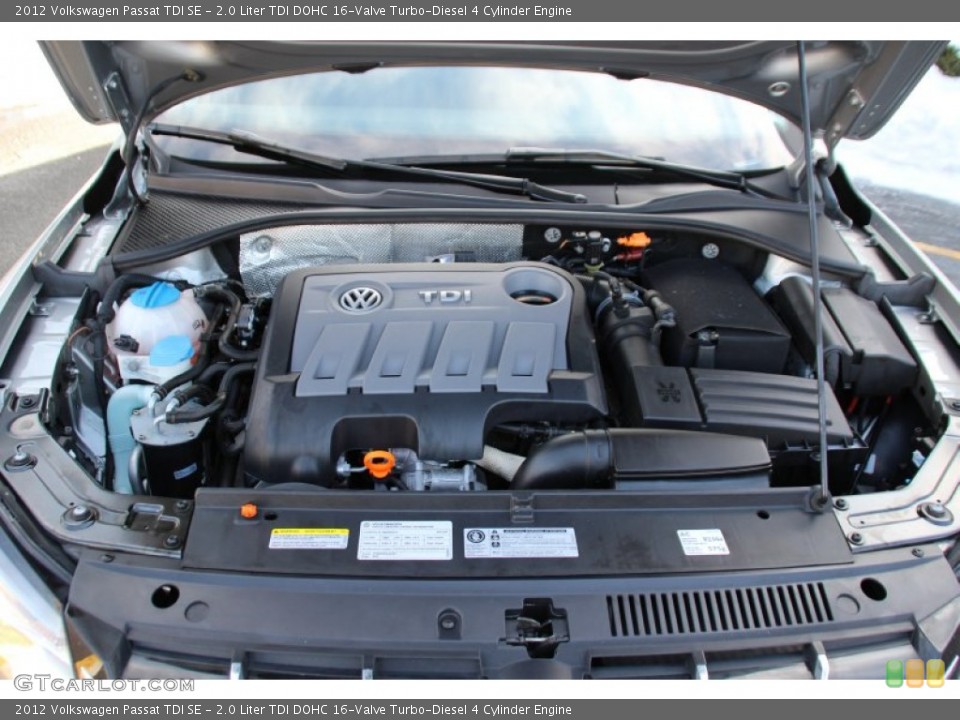 2.0 Liter TDI DOHC 16-Valve Turbo-Diesel 4 Cylinder 2012 Volkswagen Passat Engine