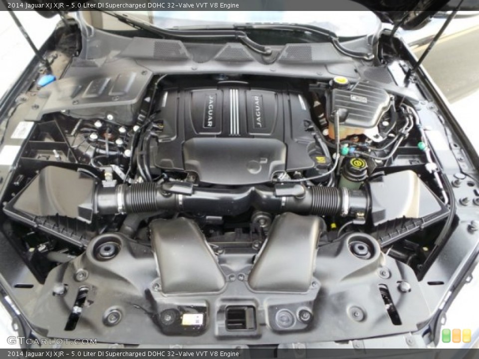 5.0 Liter DI Supercharged DOHC 32-Valve VVT V8 2014 Jaguar XJ Engine