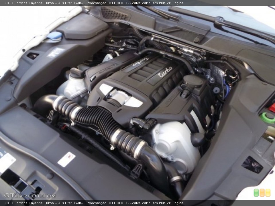 4.8 Liter Twin-Turbocharged DFI DOHC 32-Valve VarioCam Plus V8 Engine for the 2013 Porsche Cayenne #101693828