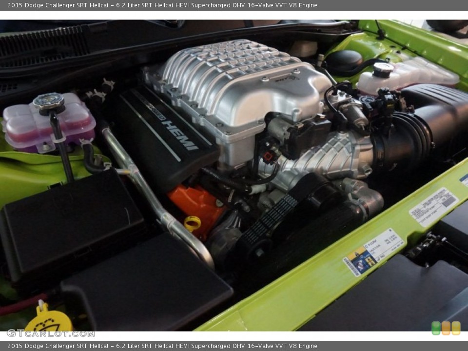6.2 Liter SRT Hellcat HEMI Supercharged OHV 16-Valve VVT V8 Engine for the 2015 Dodge Challenger #101698871