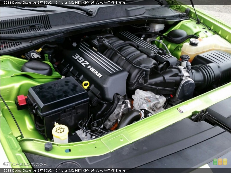 6.4 Liter 392 HEMI OHV 16-Valve VVT V8 2011 Dodge Challenger Engine