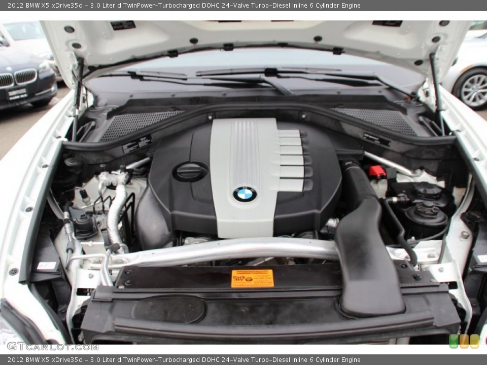 3.0 Liter d TwinPower-Turbocharged DOHC 24-Valve Turbo-Diesel Inline 6 Cylinder 2012 BMW X5 Engine