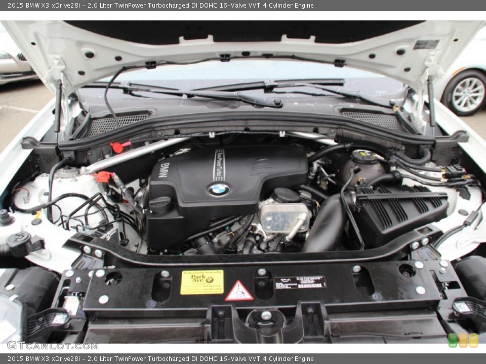 2.0 Liter TwinPower Turbocharged DI DOHC 16-Valve VVT 4 Cylinder 2015 BMW X3 Engine