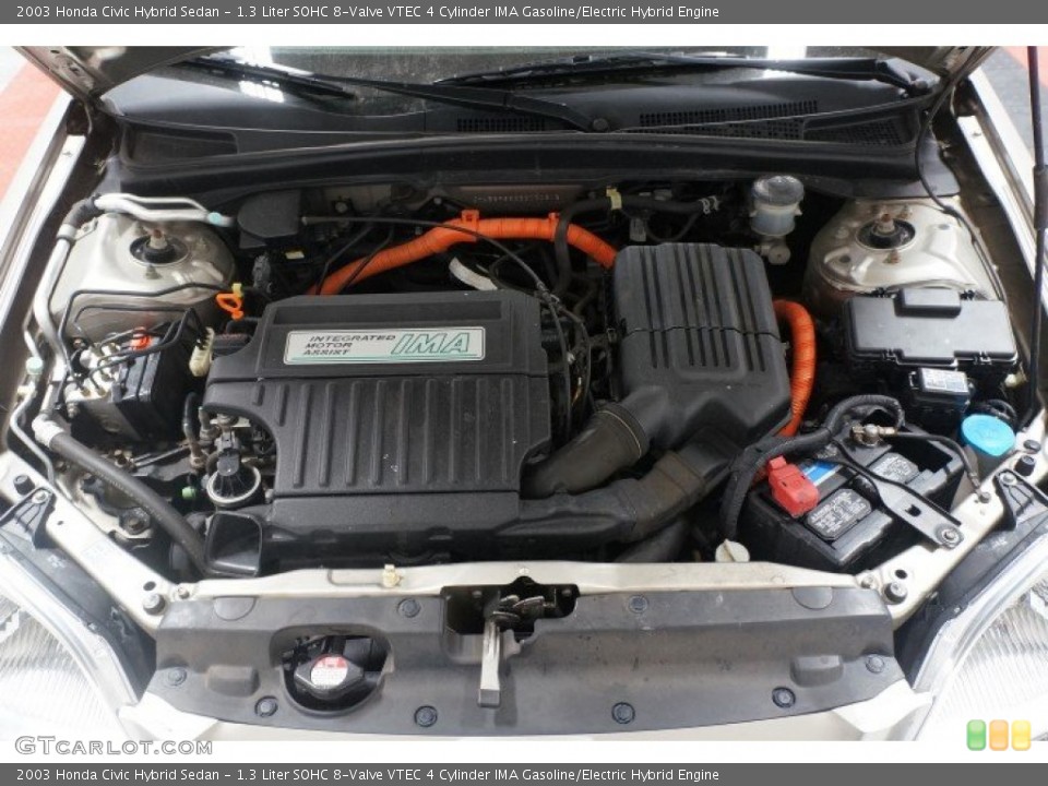 1.3 Liter SOHC 8-Valve VTEC 4 Cylinder IMA Gasoline/Electric Hybrid Engine for the 2003 Honda Civic #101938292