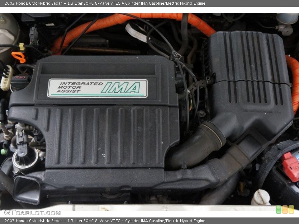 1.3 Liter SOHC 8-Valve VTEC 4 Cylinder IMA Gasoline/Electric Hybrid Engine for the 2003 Honda Civic #101938305