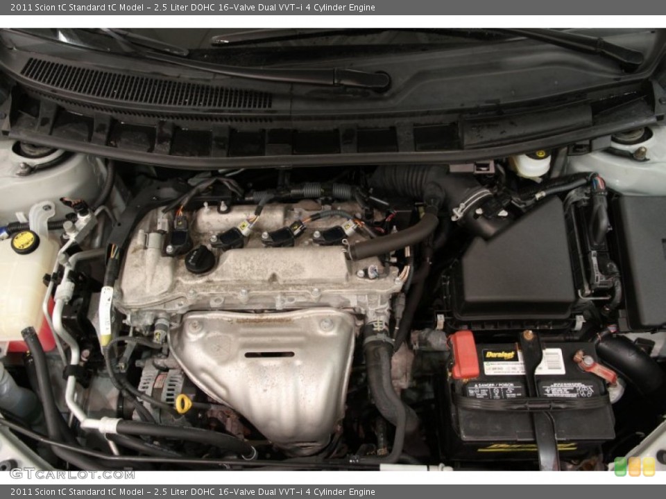 2.5 Liter DOHC 16-Valve Dual VVT-i 4 Cylinder 2011 Scion tC Engine