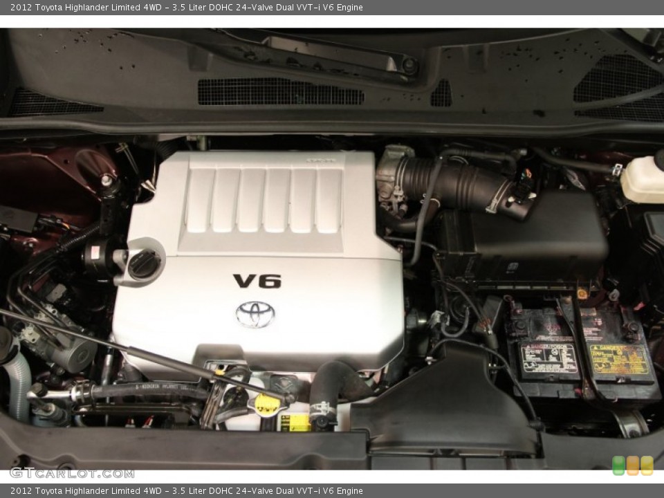 3.5 Liter DOHC 24-Valve Dual VVT-i V6 Engine for the 2012 Toyota Highlander #101956397