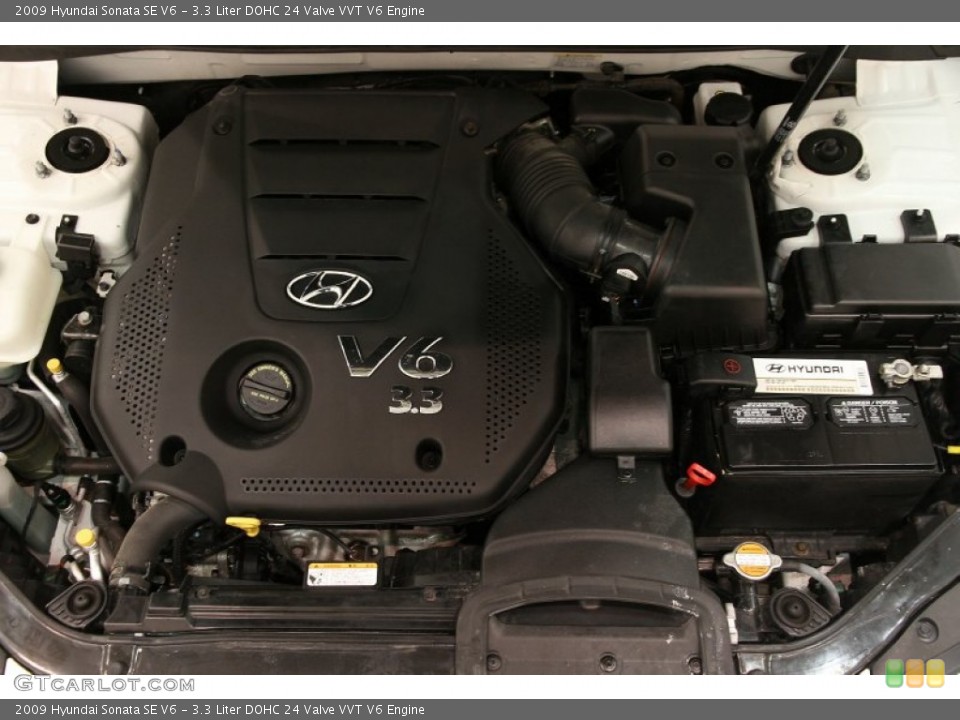 3.3 Liter DOHC 24 Valve VVT V6 Engine for the 2009 Hyundai Sonata #101975693