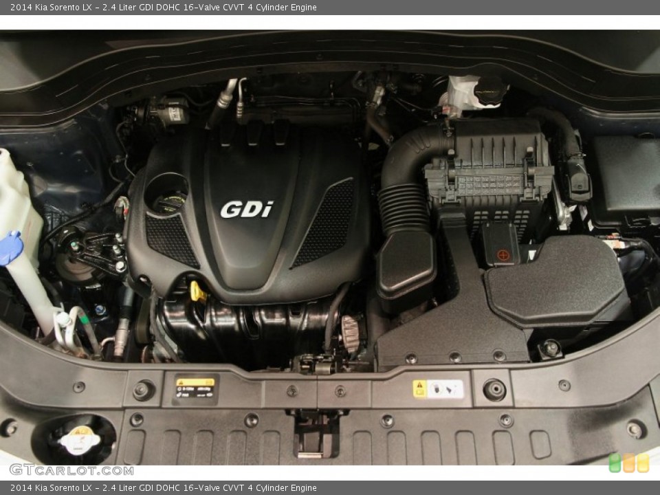 2.4 Liter GDI DOHC 16-Valve CVVT 4 Cylinder 2014 Kia Sorento Engine