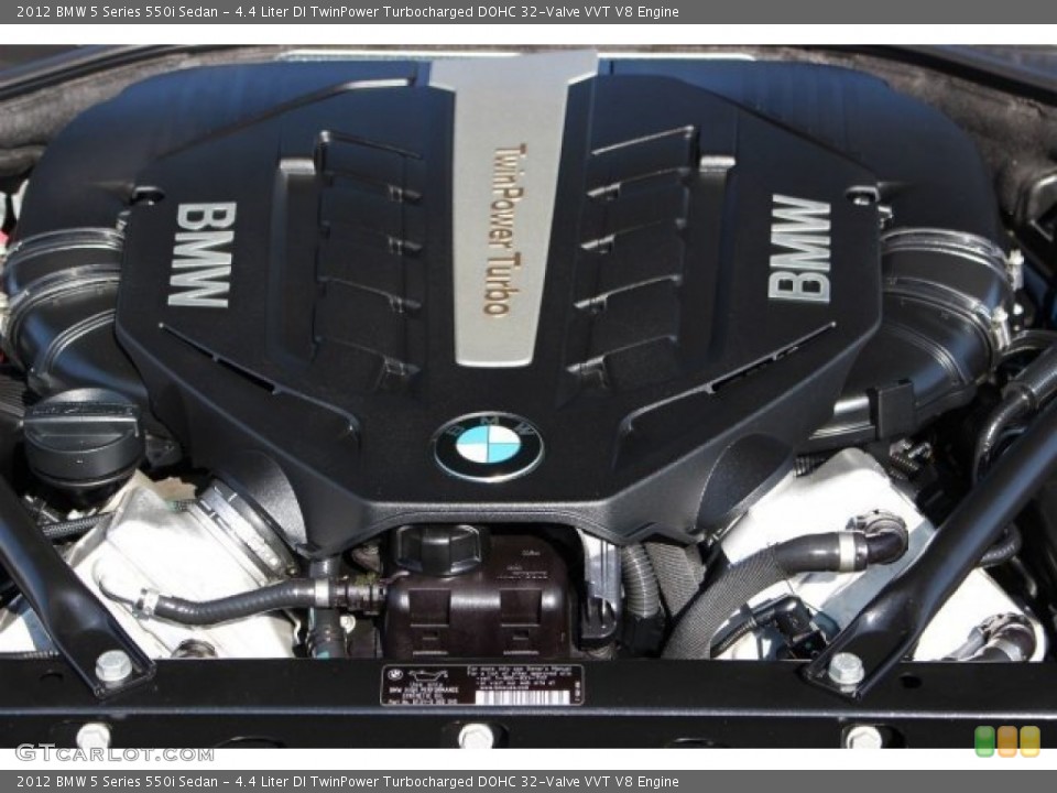 4.4 Liter DI TwinPower Turbocharged DOHC 32-Valve VVT V8 2012 BMW 5 Series Engine