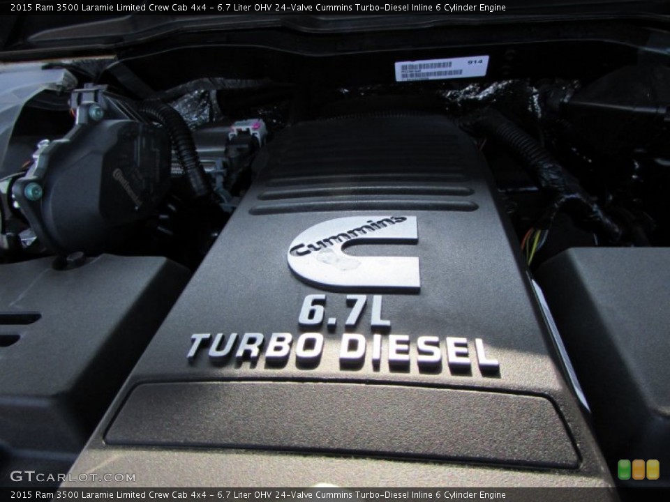 6.7 Liter OHV 24-Valve Cummins Turbo-Diesel Inline 6 Cylinder Engine for the 2015 Ram 3500 #102141684