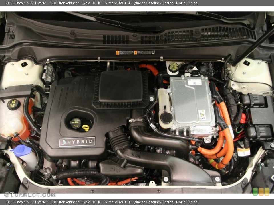 2.0 Liter Atkinson-Cycle DOHC 16-Valve iVCT 4 Cylinder Gasoline/Electric Hybrid 2014 Lincoln MKZ Engine