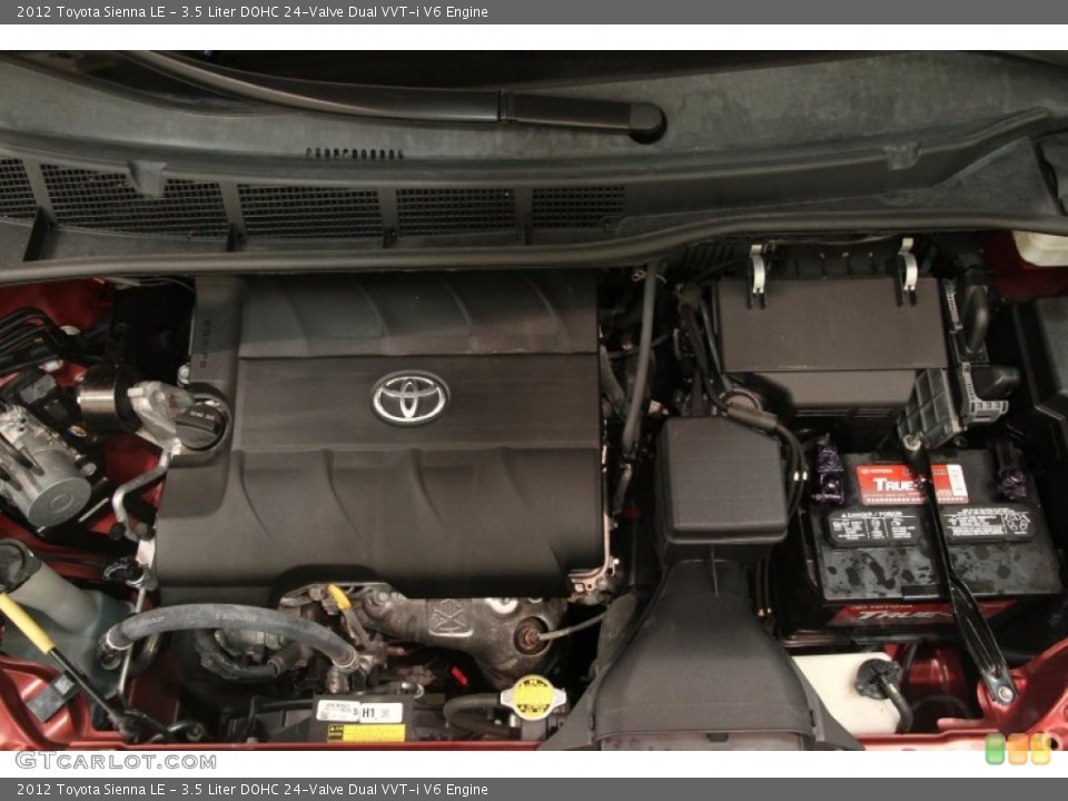 3.5 Liter DOHC 24-Valve Dual VVT-i V6 2012 Toyota Sienna Engine