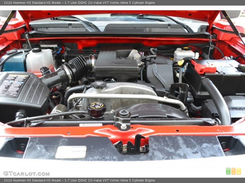 3.7 Liter DOHC 20-Valve VVT Vortec Inline 5 Cylinder 2010 Hummer H3 Engine