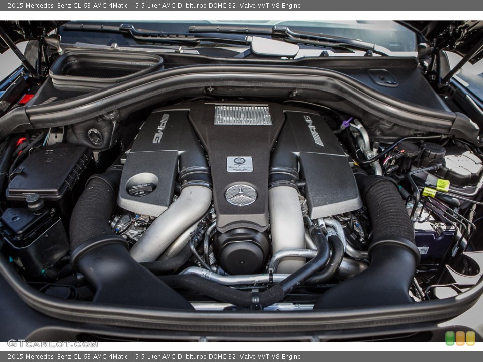 5.5 Liter AMG DI biturbo DOHC 32-Valve VVT V8 2015 Mercedes-Benz GL Engine