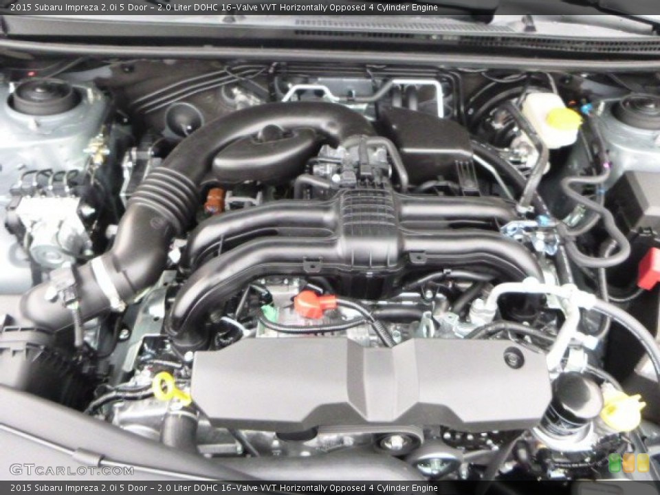 2.0 Liter DOHC 16-Valve VVT Horizontally Opposed 4 Cylinder 2015 Subaru Impreza Engine