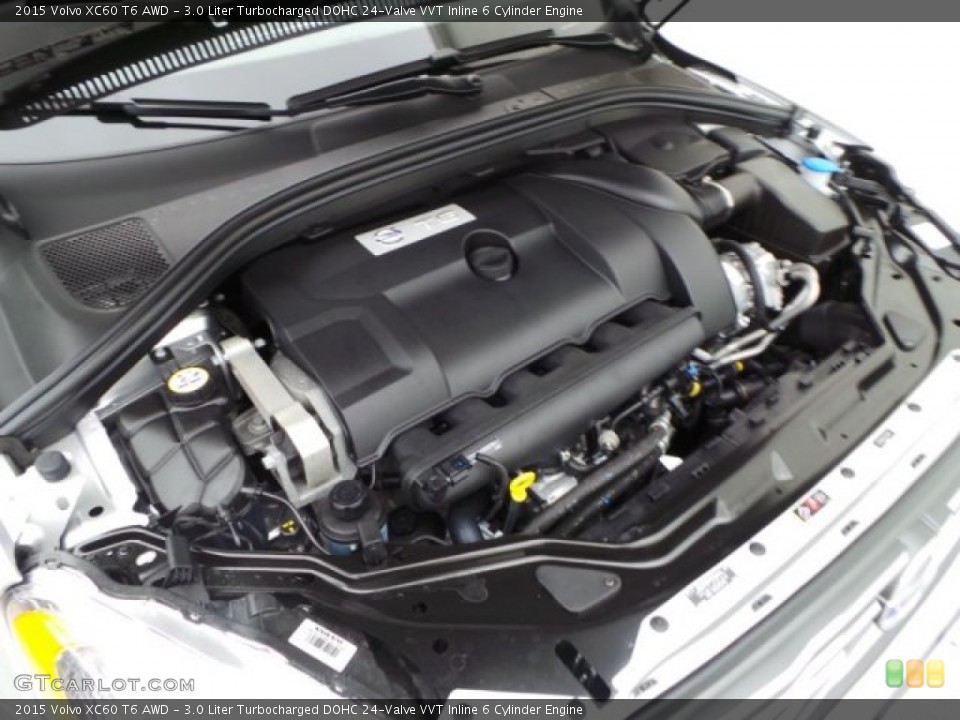 3.0 Liter Turbocharged DOHC 24-Valve VVT Inline 6 Cylinder 2015 Volvo XC60 Engine