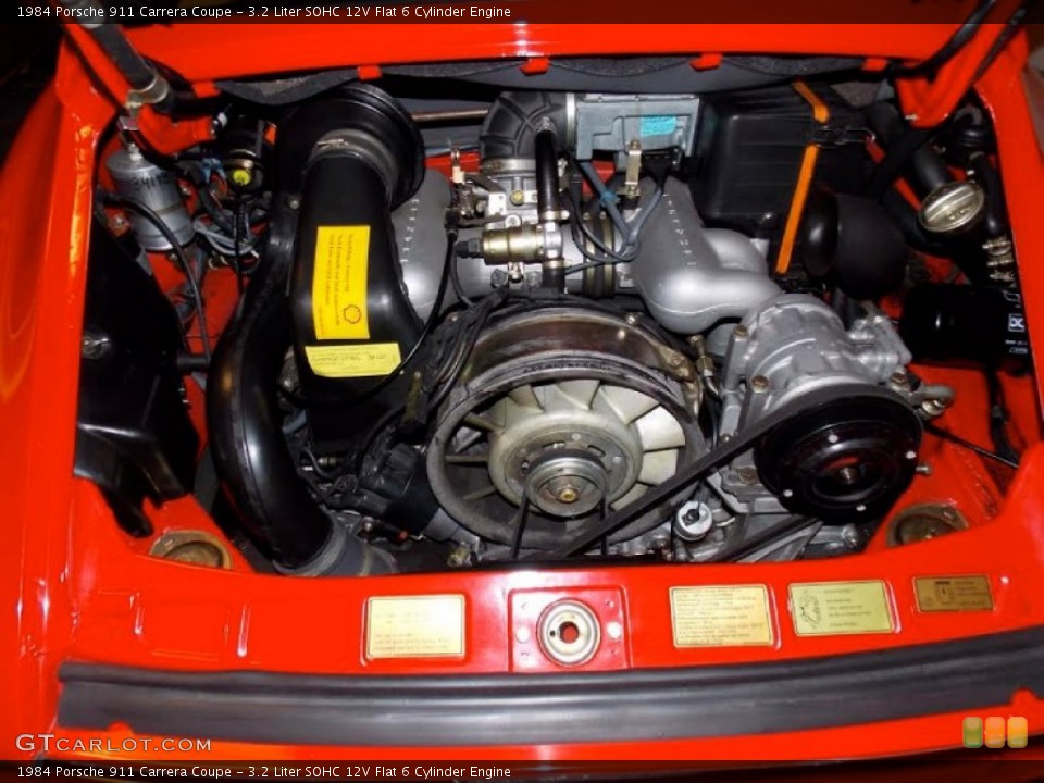 3.2 Liter SOHC 12V Flat 6 Cylinder 1984 Porsche 911 Engine
