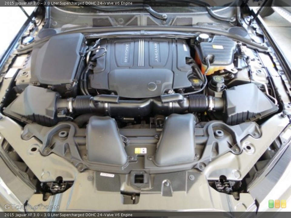 3.0 Liter Supercharged DOHC 24-Valve V6 2015 Jaguar XF Engine