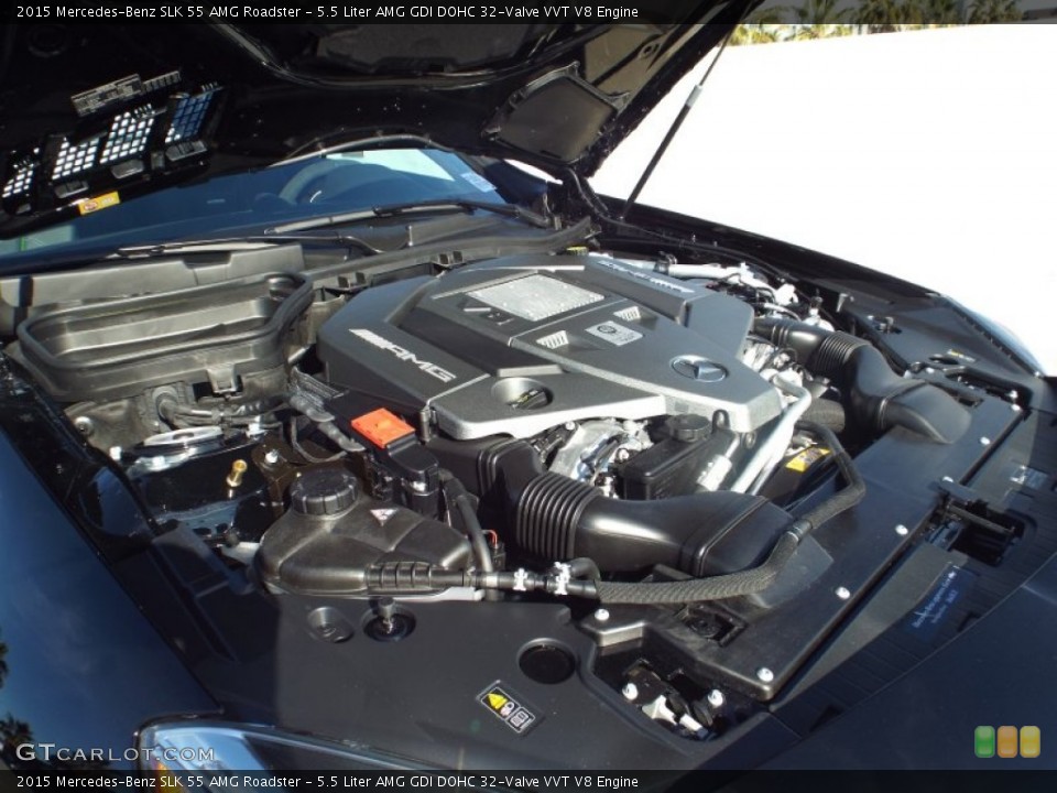 5.5 Liter AMG GDI DOHC 32-Valve VVT V8 2015 Mercedes-Benz SLK Engine