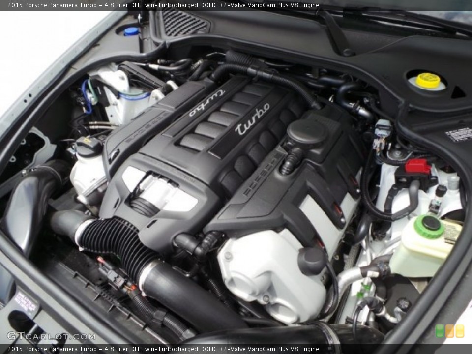 4.8 Liter DFI Twin-Turbocharged DOHC 32-Valve VarioCam Plus V8 Engine for the 2015 Porsche Panamera #102782624