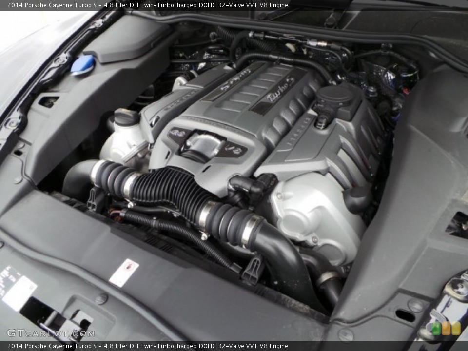 4.8 Liter DFI Twin-Turbocharged DOHC 32-Valve VVT V8 Engine for the 2014 Porsche Cayenne #102789470