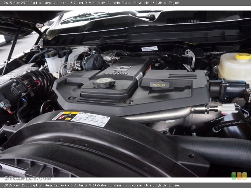 6.7 Liter OHV 24-Valve Cummins Turbo-Diesel Inline 6 Cylinder 2015 Ram 2500 Engine