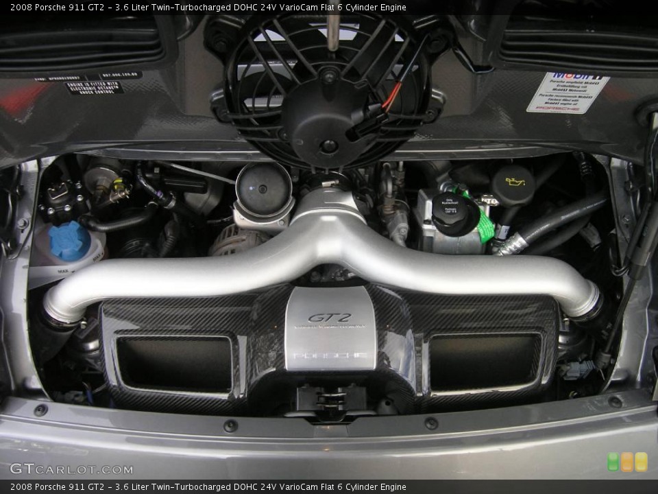 3.6 Liter Twin-Turbocharged DOHC 24V VarioCam Flat 6 Cylinder Engine for the 2008 Porsche 911 #1028974