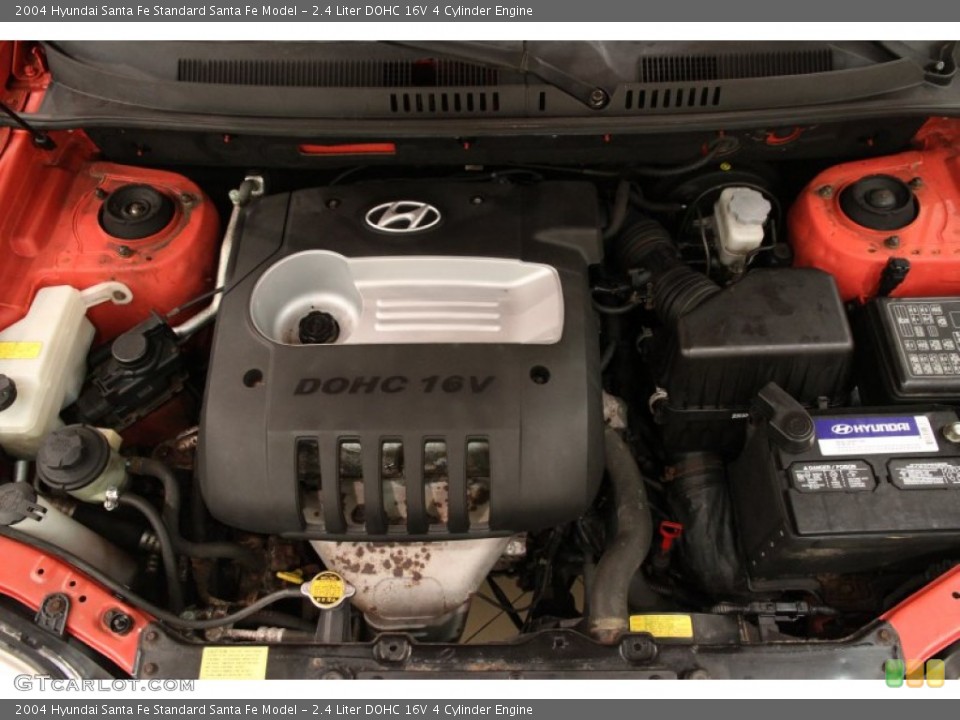 2.4 Liter DOHC 16V 4 Cylinder 2004 Hyundai Santa Fe Engine