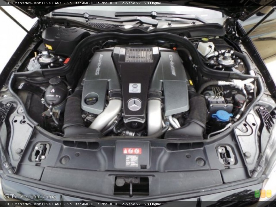 5.5 Liter AMG DI Biturbo DOHC 32-Valve VVT V8 2013 Mercedes-Benz CLS Engine