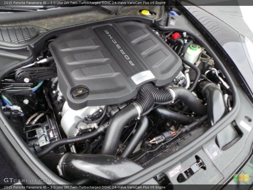 3.0 Liter DFI Twin-Turbocharged DOHC 24-Valve VarioCam Plus V6 2015 Porsche Panamera Engine