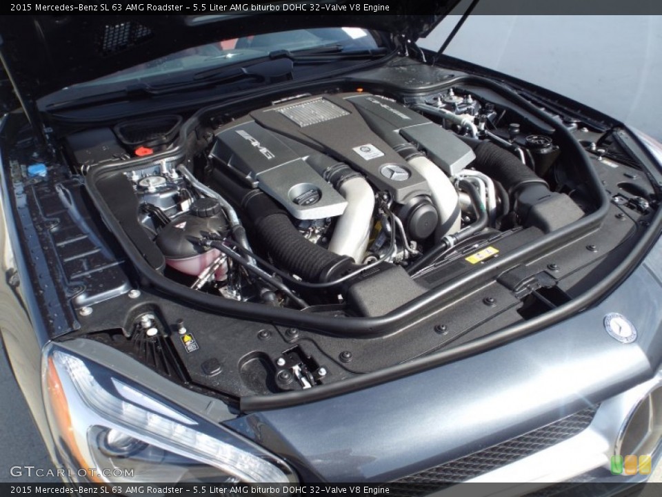 5.5 Liter AMG biturbo DOHC 32-Valve V8 Engine for the 2015 Mercedes-Benz SL #102943664