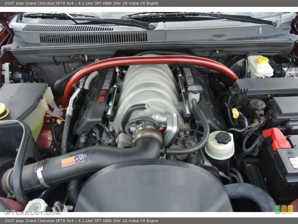6.1 Liter SRT HEMI OHV 16-Valve V8 2007 Jeep Grand Cherokee Engine
