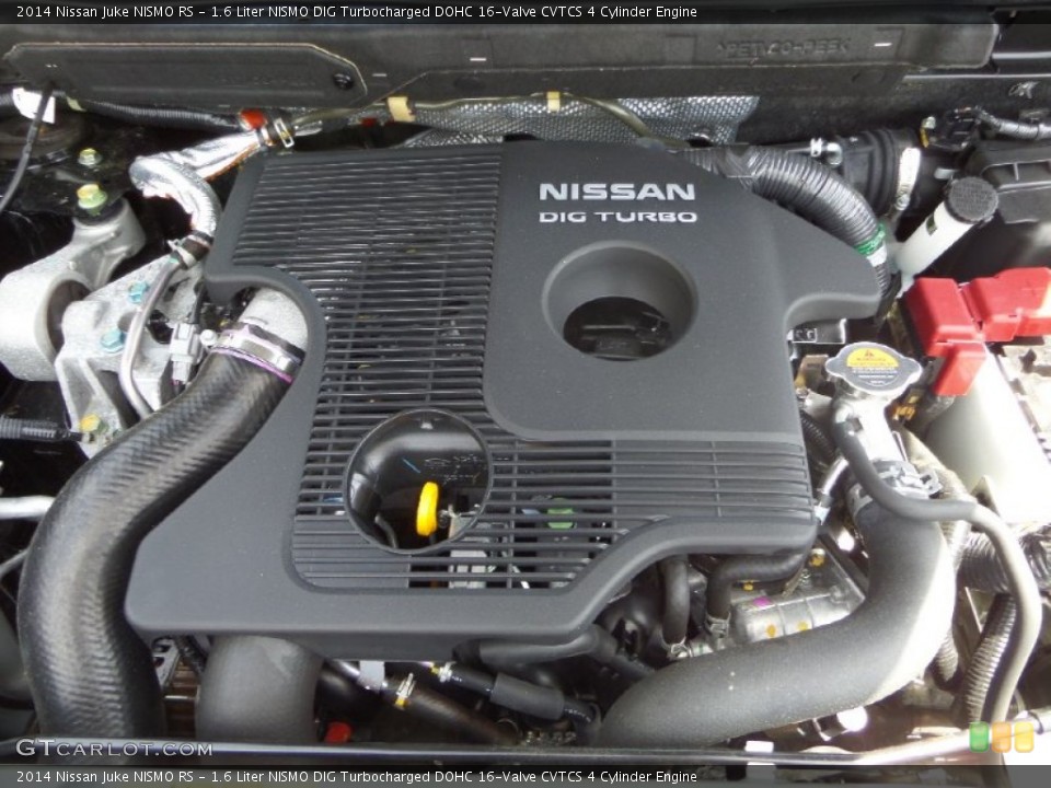 1.6 Liter NISMO DIG Turbocharged DOHC 16-Valve CVTCS 4 Cylinder 2014 Nissan Juke Engine