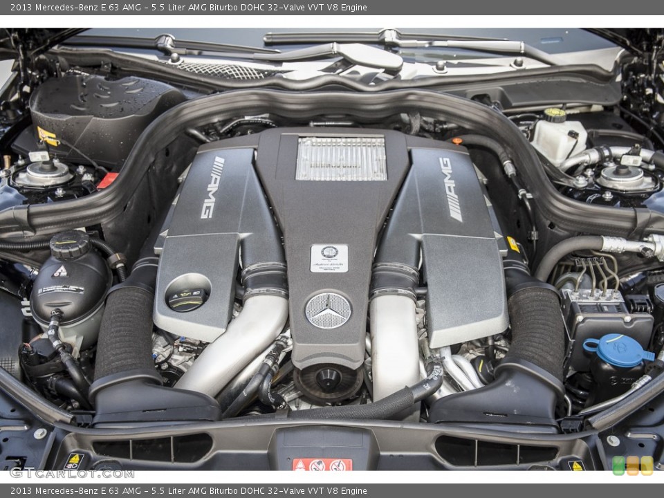 5.5 Liter AMG Biturbo DOHC 32-Valve VVT V8 2013 Mercedes-Benz E Engine