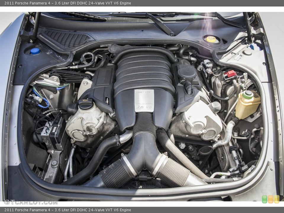 3.6 Liter DFI DOHC 24-Valve VVT V6 2011 Porsche Panamera Engine
